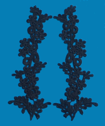 Lace appliqué - Black (Fekete)